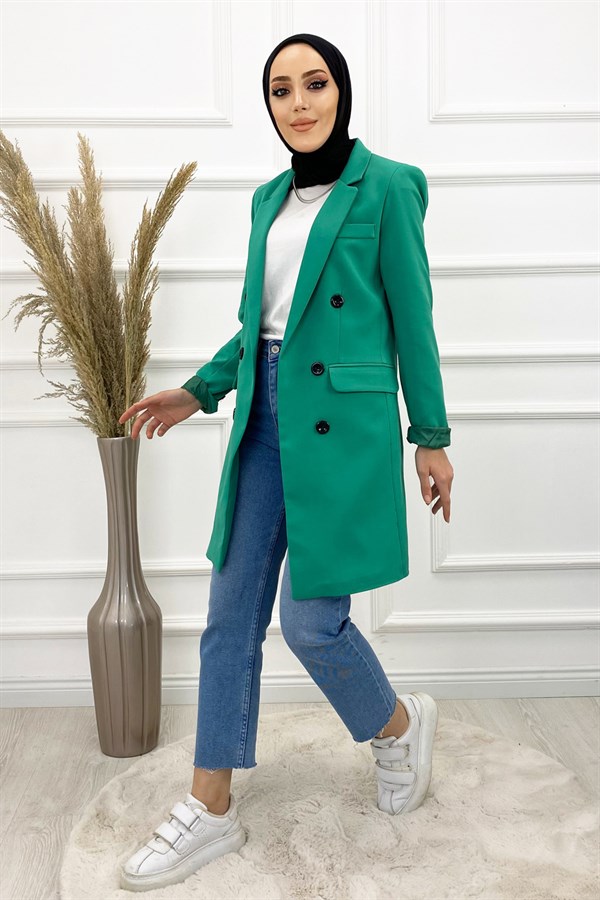 Kadın Blazer Ceket-Açık Yeşil