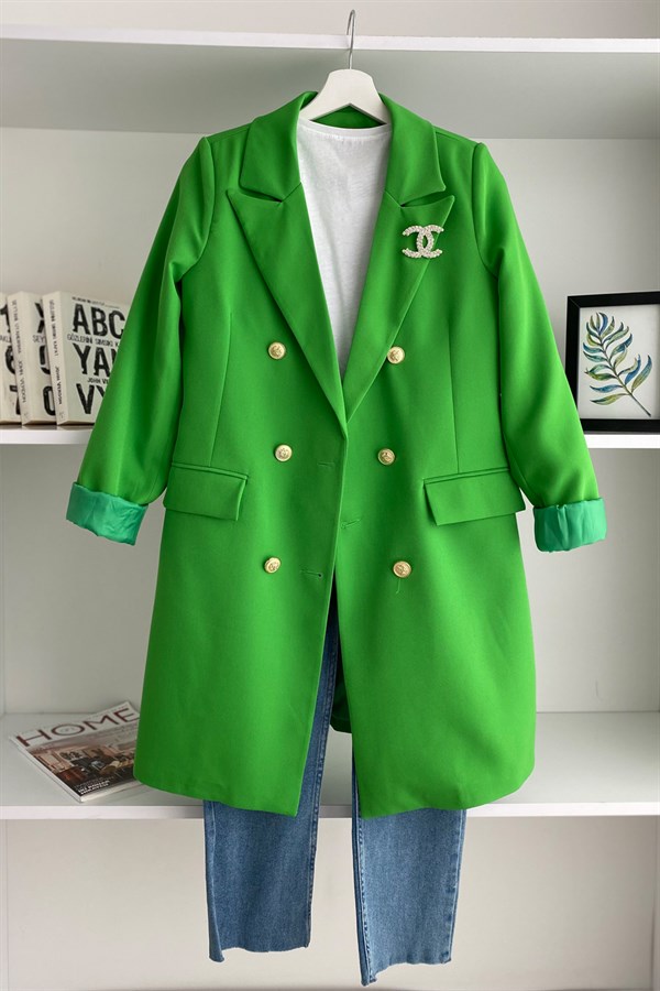 Kadın Uzun Blazer Ceket-Benetton